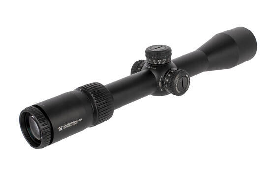 Vortex 4-16x44mm Diamondback Tactical riflescope features clearly labeled turrets for confident adjustments